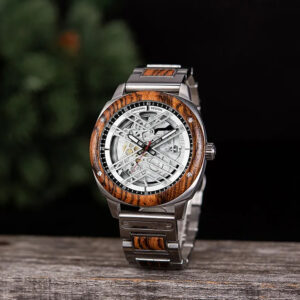 Custom Wooden Watch Wholesale Men Wrist Luxury Round Daily Life Waterproof Quality Mechanical Movement