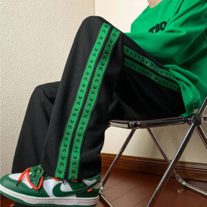 Men's spring and autumn plus size INS high Street trousers loose casual straight leg trousers with wide leg pants